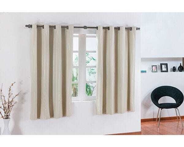 Cortina Blackout Bege 2,20 M x 1,30 M para Quarto e Sala - 1