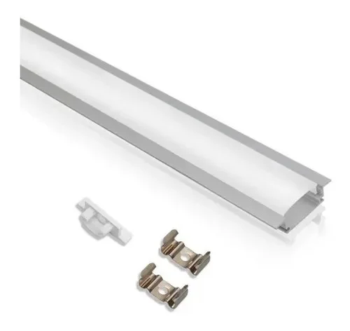 Perfil Para Fita De Led Aluminio Com Difusor Branco 21Mm X 10Mm X 2 Metros - 5