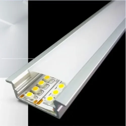 Perfil Para Fita De Led Aluminio Com Difusor Branco 21Mm X 10Mm X 2 Metros - 8