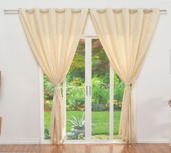 Cortina Jacquard Brasão 5,00m x 2,70m - Dourado - 2