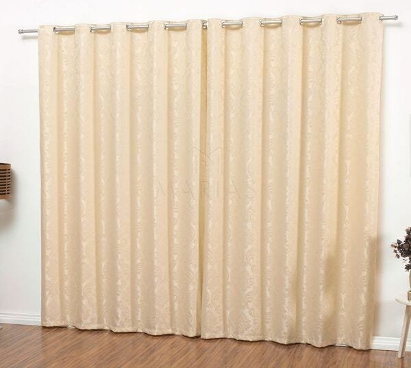 Cortina Jacquard Brasão 5,00m x 2,70m - Dourado - 1