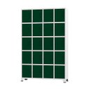 Ver imagem 1 de Armário Roupeiro de Aço para Vestiário 20 Portas Locker Verde Escuro com Chave