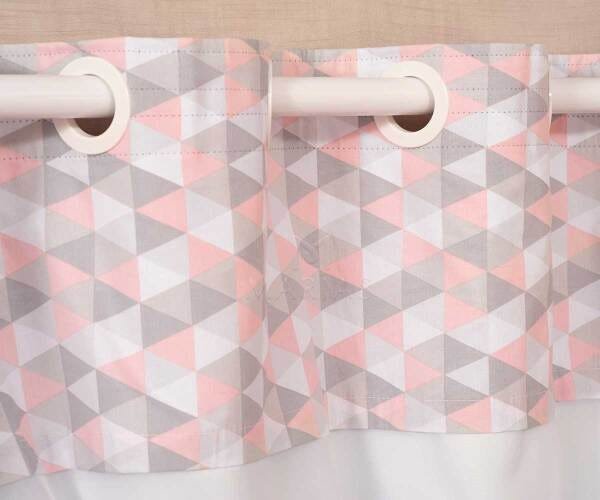 Cortina Blackout Infantil Mosaico Rosa 3 Metros - 3
