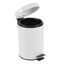 Ver imagem 4 de Lixeira Inox Branca 5 Litros Pedal Cesto Lixo 5l Vintage Quarto Banheito Cozinha Coleta Seletiva