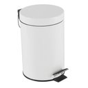 Ver imagem 1 de Lixeira Inox Branca 5 Litros Pedal Cesto Lixo 5l Vintage Quarto Banheito Cozinha Coleta Seletiva