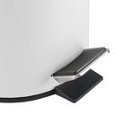 Ver imagem 5 de Lixeira Inox Branca 5 Litros Pedal Cesto Lixo 5l Vintage Quarto Banheito Cozinha Coleta Seletiva