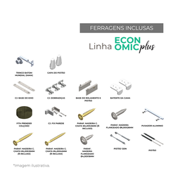 Kit Ferragens Cama Retrátil de Parede Solteiro Horizontal - 2