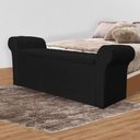 Ver imagem 2 de Báu Calçadeira Cancun 140cm Suede Preto - Vallisa Decor