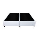 Ver imagem 3 de Cama Box Queen Size 158x198 Courino Linho Branco com Colchão Mola Ensacada