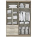 Ver imagem 3 de Guarda-Roupa Modulado 4 Portas 4 Gavetas Nicho Colmeia Master Luciane Móveis