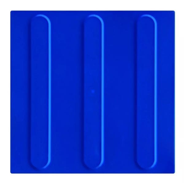 Piso Tatil Direcional Azul- Pvc 25 X 25cm Kit com 10 Peças - 1