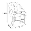 Ver imagem 6 de Kit 06 Cadeiras Poltrona de Jantar Lua Boucle Off White Base Ferro Dourado Dal Poz Estofados
