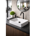 Ver imagem 3 de Kit Torneira Tube de Mesa para Banheiro Lavabo Alta com Válvula Click para Cuba 7/8 Preto Fosco