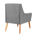 Ver imagem 4 de Poltrona Decorativa Ariane Linho Cores - Ds Estofados - Cinza