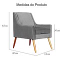 Ver imagem 6 de Poltrona Decorativa Ariane Linho Cores - Ds Estofados - Cinza