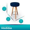 Banqueta Alta Redonda Cozinha E Sala Suede Azul - 2