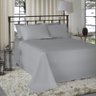 Jogo de Cama King Size Liso 300 Fios Nova América:cinza - 2