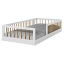 Ver imagem 1 de Cama Montessoriana Solteiro Ana Branco Amadeirado Acetinado - Tigus