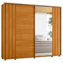 Ver imagem 1 de Guarda Roupa Casal 278cm 2 Portas 4 Espelhos Mya Cinamomo Z10 - Mpozenato