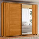 Ver imagem 2 de Guarda Roupa Casal 278cm 2 Portas 4 Espelhos Mya Cinamomo Z10 - Mpozenato