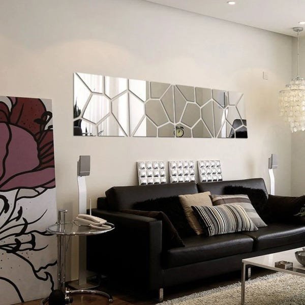 Espelho Decorativo Blocos de Pedras - 120 Cm X 30 Cm - 2