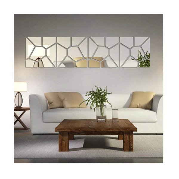 Espelho Decorativo Blocos de Pedras - 120 Cm X 30 Cm - 1