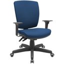 Ver imagem 1 de Cadeira de Escritório Diretor Office Base Giratória Preto Alta Flexi P03 Poliéster Azul - Lyam
