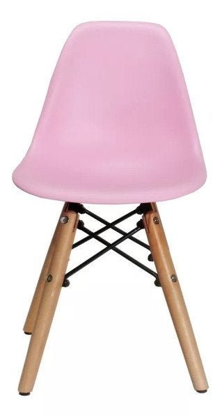 Cadeira Charles Eames New Wood PP-651 - Infantil - Kids Criança - Cor Rosa Claro - 2