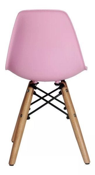 Cadeira Charles Eames New Wood PP-651 - Infantil - Kids Criança - Cor Rosa Claro - 3