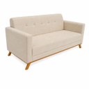 Ver imagem 2 de Sofá Living Madri 180cm 3 Lugares Molas Assento Espuma D23 - Bege
