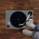 Ver imagem 1 de Tapete Capacho Vitrola Retrô 60x40cm