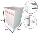 Ver imagem 2 de Gabinete Para Lavanderia 53cm Com Tanque 34 Litros + Sifão Tanque: Branco