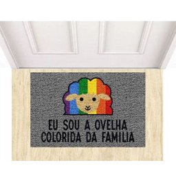 Tapete Capacho Ovelha Colorida da Família Lgbt 60x40 Cm - 1