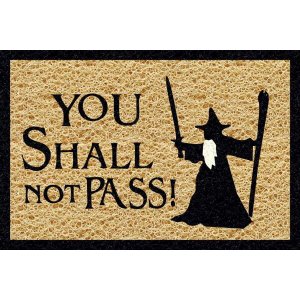 Tapete You Shall Not Pass Senhor Das Anéis 60x40cm Bege