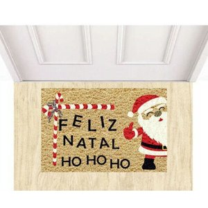 Tapete Capacho Feliz Natal Ho Ho 60x40 Cm