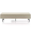 Ver imagem 5 de Puff Recamier Decorativo com Pés Industrial 140cm Novara P05 Veludo Bege