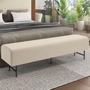 Ver imagem 6 de Puff Recamier Decorativo com Pés Industrial 140cm Novara P05 Veludo Bege