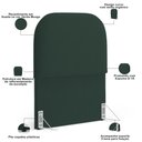 Ver imagem 5 de Cabeceira Cama Box 100cm Lanna com Puff Recamier Doha W01 Suede Verde Musgo - Lyam Decor