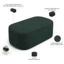 Ver imagem 6 de Cabeceira Cama Box 100cm Lanna com Puff Recamier Doha W01 Suede Verde Musgo - Lyam Decor
