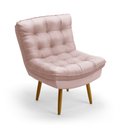 Ver imagem 1 de Poltrona Decorativa Nébula N-031 Veludo Rosê Claro Aradecor