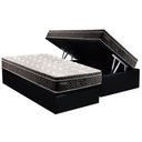 Ver imagem 1 de Conjunto Box Baú Solteiro Colchão Espuma Paropas Molas Extrapedic Olímpia + Base Crc Suede Black