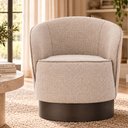 Ver imagem 2 de Poltrona Fixa Base Aço Serene Linho Bege - Sallar Home