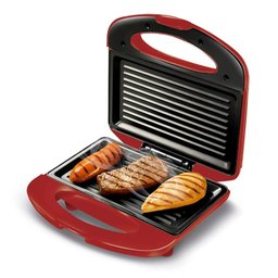 Sanduicheira Grill Mondial Inox Red 127v S-19 2 em 1 800w - 3