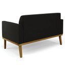 Ver imagem 5 de Sofá Namoradeira Base Madeira Castanho Maressa Suede Preto - Ibiza