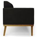 Ver imagem 6 de Sofá Namoradeira Base Madeira Castanho Maressa Suede Preto - Ibiza