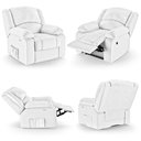 Ver mais imagens de Poltrona do Papai Reclinável Sala de Cinema Barcelona Power Touch Massagem Usb Pu Branco G23 Encantu