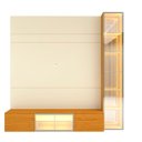 Ver imagem 2 de Estante para TV e Home Theater até 65 Polegadas com LED e Vidro Reflecta 100% MDF 191,2CMX217,6cm Luminare