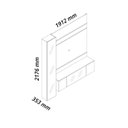 Ver imagem 3 de Estante para TV e Home Theater até 65 Polegadas com LED e Vidro Reflecta 100% MDF 191,2CMX217,6cm Luminare