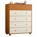 Ver imagem 6 de Guarda Roupa Casal + Cômoda New Fusion 10 Portas 6 Gavetas MDF Cinamomo Off White Albatroz Móveis