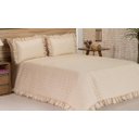 Ver imagem 1 de kit Cobre leito Diplomata Casal Queen Avelã com Babado 03 Peças